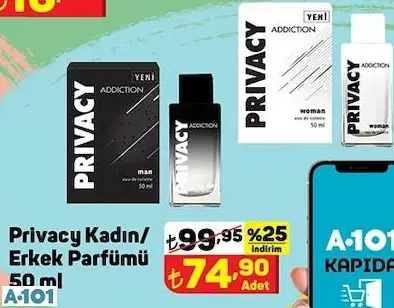 PRİVACY KADIN/ERKEK PARFÜMÜ PRİVACY KADIN/ERKEK PARFÜMÜ